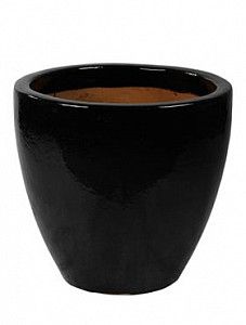Кашпо Plain couple black shiny 41 см