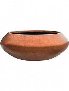 Кашпо Metallic silver leaf bowl ufo matt copper 15 см