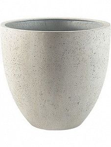 Кашпо Grigio egg pot antique white-concrete 29 см.