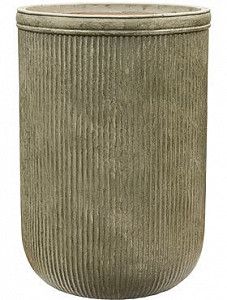 Кашпо Vertical rib cylinder green 65 см.
