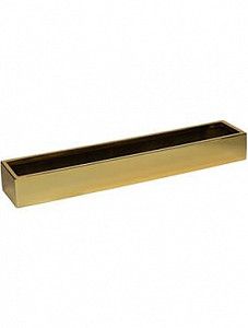 Кашпо Fiberstone platinum gold balcony slim low xl
