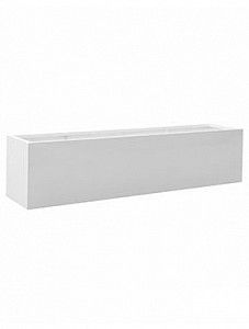 Кашпо Fiberstone glossy white jumbo jort l
