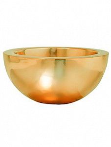 Кашпо Fiberstone platinum gold vic bowl