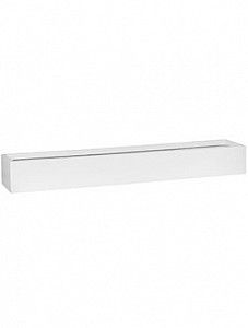 Кашпо Fiberstone matt white balcony slim low xl