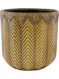 Кашпо Indoor pottery pot cecil ochre 20 см. (упаковка 2 шт.)