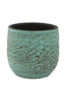 Кашпо Indoor pottery pot evi antiq bronze 20 см. (упаковка 2 шт.)