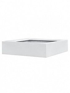 Кашпо Fiberstone glossy white jumbo low xl
