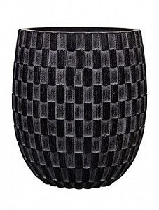 Кашпо Capi "Nature vase elegant high i wave black" (упаковка 4 шт.)