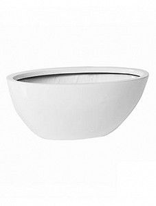 Кашпо Fiberstone glossy white dorant xs