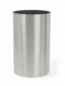 Кашпо Parel column stainless steel brushed on felt H60 D40