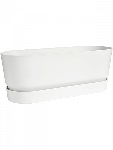 Кашпо Greenville trough long white L17.9