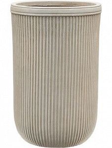Кашпо Vertical rib cylinder beige 57 см.