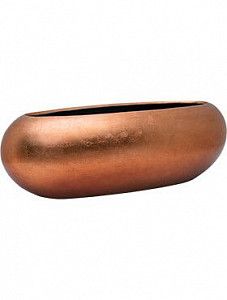 Кашпо Metallic silver leaf boat matt copper 25 см