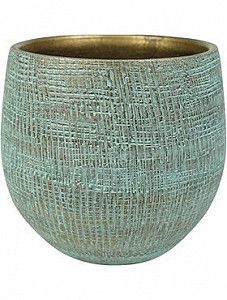 Кашпо Indoor pottery pot ryan shiny blue 16 см. (упаковка 6 шт.)