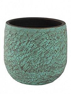 Кашпо Indoor pottery pot evi antiq bronze 25 см.