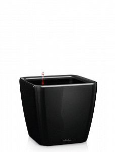 Кашпо Lechuza Quadro LS черный лакированный 26 см.