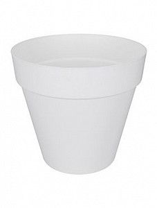 Кашпо Loft urban round with wheels white 35 см.