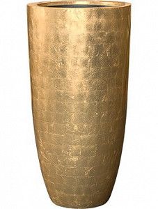 Кашпо Metallic silver leaf partner glossy gold (с техническим кашпо) 90 см.