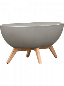 Кашпо Refined retro with feet douglas m clouded grey