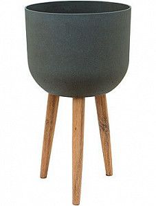 Кашпо Refined retro with feet logan pine green 74 см.