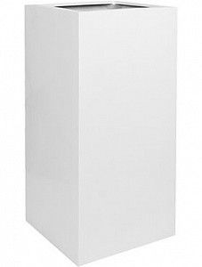 Кашпо Fiberstone glossy white bouvy