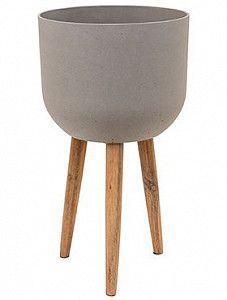 Кашпо Refined retro with feet logan clouded grey 74 см.