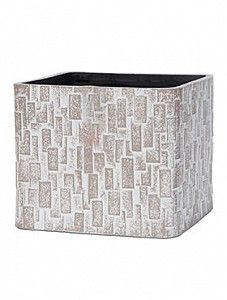 Кашпо Capi "Nature stone planter square iv ivory" (упаковка 4 шт.)