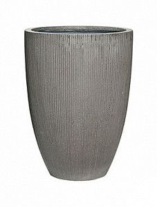 Кашпо Ridged vertically ben l dark grey