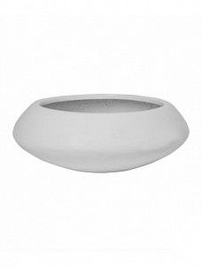 Кашпо Fiberstone glossy white tara s