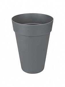Кашпо Loft urban round high anthracite 38 см.