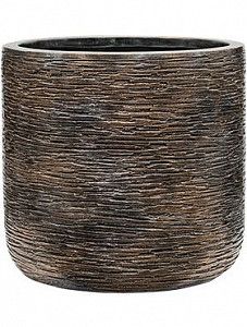 Кашпо Luxe lite universe wrinkle cylinder bronze 38 см.