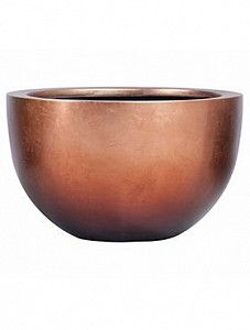 Кашпо Metallic silver leaf bowl matt copper 38 см