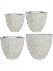 Кашпо Enzo pot ivory  (3 набора по 4 кашпо)