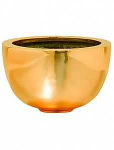 Кашпо Fiberstone platinum glossy gold peter s