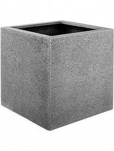 Кашпо Struttura cube light grey 60 см.