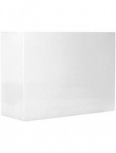 Кашпо Fiberstone glossy white jort l 72 см.
