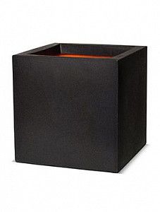 Кашпо Capi "Urban smooth nl pot square iv black"
