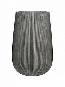 Кашпо Ridged vertically patt high s dark grey