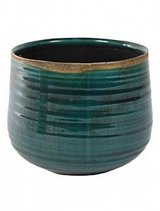 Кашпо Indoor pottery pot iris turqoise 15 см. (упаковка 4 шт.)