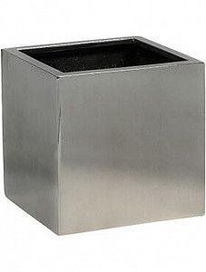 Кашпо Fiberstone platinum silver fleur s