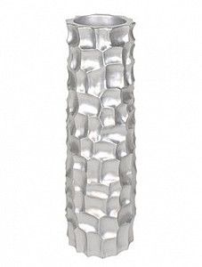 Кашпо Mosaic column silver