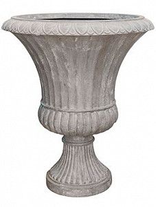 Кашпо Polystone coated authentic amphore raw grey