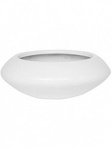 Кашпо Fiberstone matt white tara xs