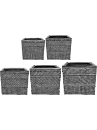 Кашпо Andes pot anthracite (набор из 5)