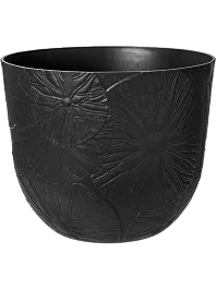 Кашпо Fuente lily round onyx black 31,4 см.