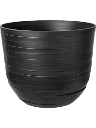 Кашпо Fuente rings round onyx black 31,4 см. (упаковка 3 шт.)